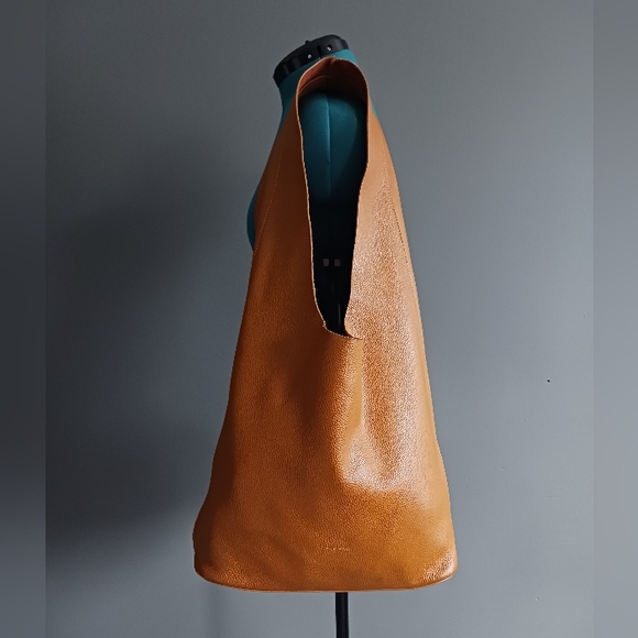 The Row Handbags - The ROW Bindle Three Caramel Grained Leather Hobo Bag